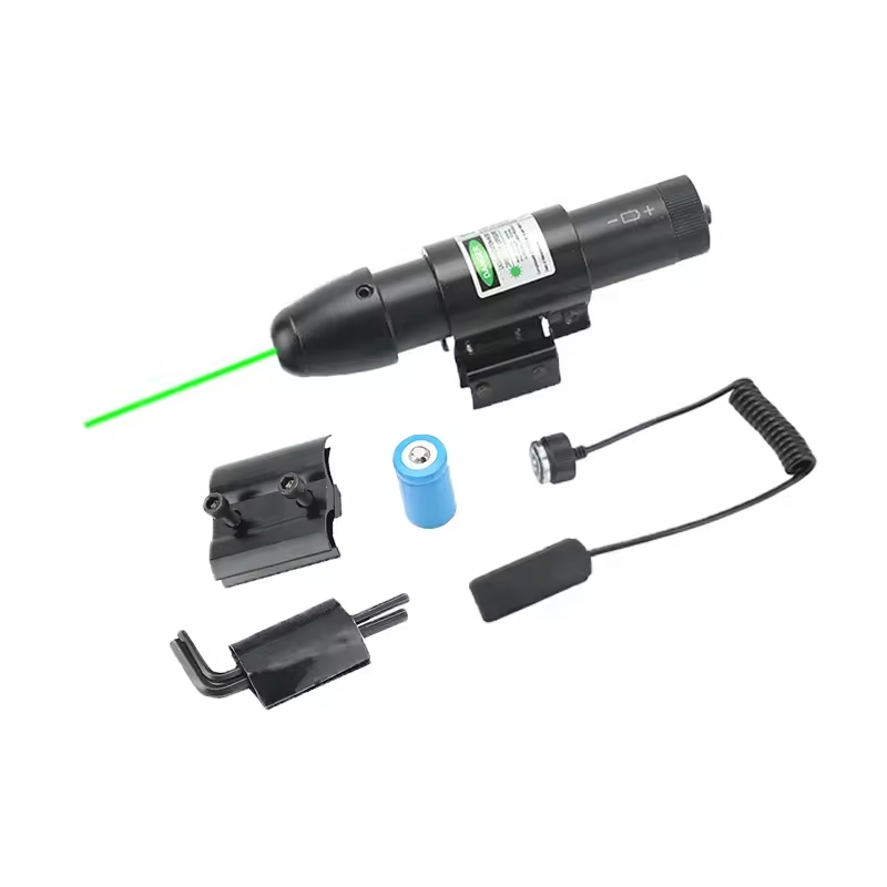 Flashlight Oirbheartaíochta Adjustable Raon feidhme léasair glas Le Athraigh Brú