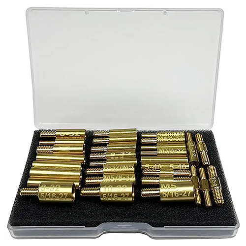 Cuibheoirí Feistiú Slat Glanadh Gunna 30 Pcs Pacáiste 5-40 8-32 10-32 5/16-27 Snáitheanna M3 M4 M5 i gCeanglóir Slat Fir agus Mná