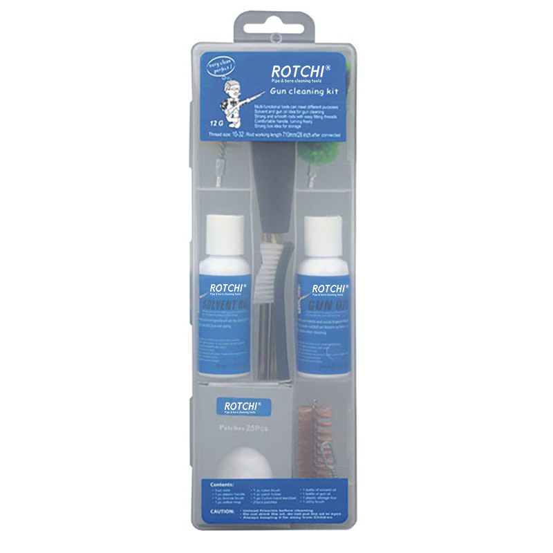 Bosca Trédhearcach Kit Glanadh Gunna Aeir Gunna le Buidéal Ola